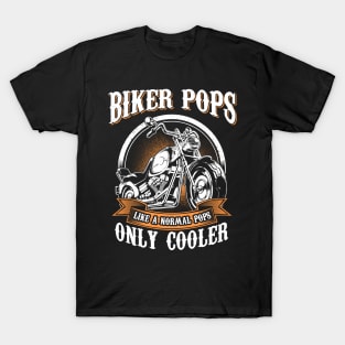 Only Cool Pops Rides Motorcycles T Shirt Rider Gift T-Shirt